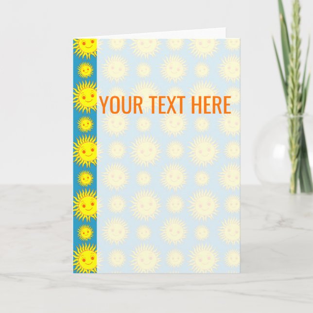 Yellow Sun Face Pattern Announcement (Front)