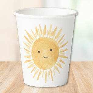 Yellow Sun Girl's Birthday Party Paper Cups