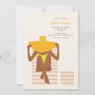 Yellow Sun Hat Invitation