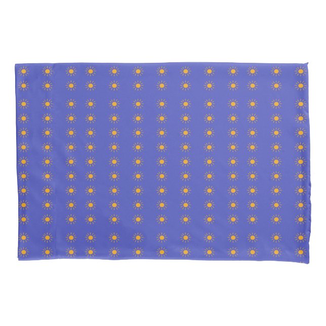 Yellow sun pattern pillowcase (Front)