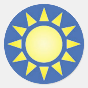 Yellow Sun Sticker