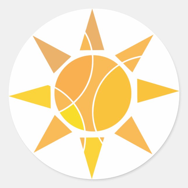 Yellow sun sticker (Front)