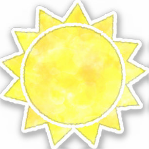 Yellow Sun Watercolor
