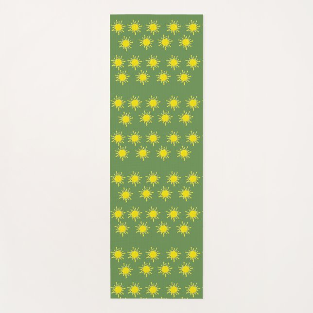Yellow Sun  Yoga Mat (Front)