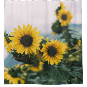 YELLOW SUNDLOWERS SHOWER CURTAIN