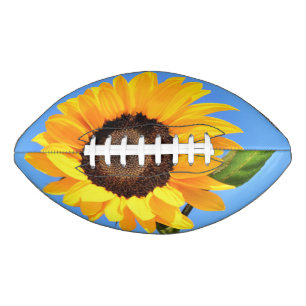 Yellow Sunflower Against Sun on Blue Sky Football