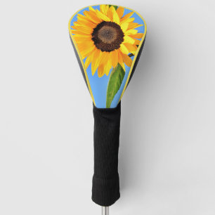 Yellow Sunflower Against Sun on Blue Sky - Summer Golf Head Cover