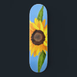 Yellow Sunflower Against Sun on Blue Sky - Summer  Skateboard<br><div class="desc">Yellow Sunflower Against Sun on Blue Sky - Summer Day - Photo Flower Nature - You can also personalise - Choose / Add Your Unique Photo - Image / Text - Name / Colour / Font / Size / more - Make Your Special Gift - Resize and move or remove...</div>