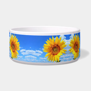 Yellow Sunflower and Bees Bowl