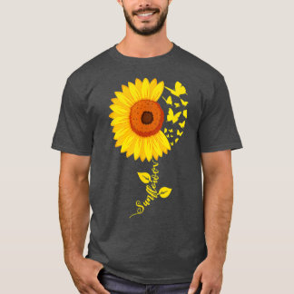 Yellow Sunflower and butterfly Floral Butterfly su T-Shirt