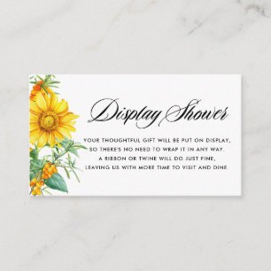Yellow Sunflower and Sea Buckthorn Display Shower Enclosure Card