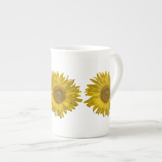 Yellow Sunflower  Bone China Mug (Front Right)