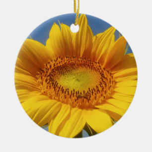 Yellow Sunflower Ceramic Ornament
