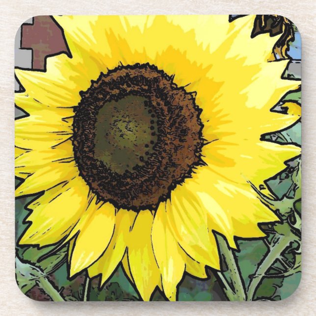 Yellow Sunflower Coaster (Front)