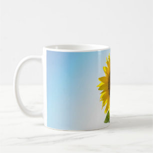 Yellow sunflower coffee mug