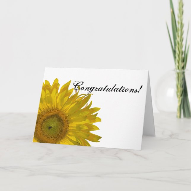 Yellow Sunflower Congratulations Card (Front)