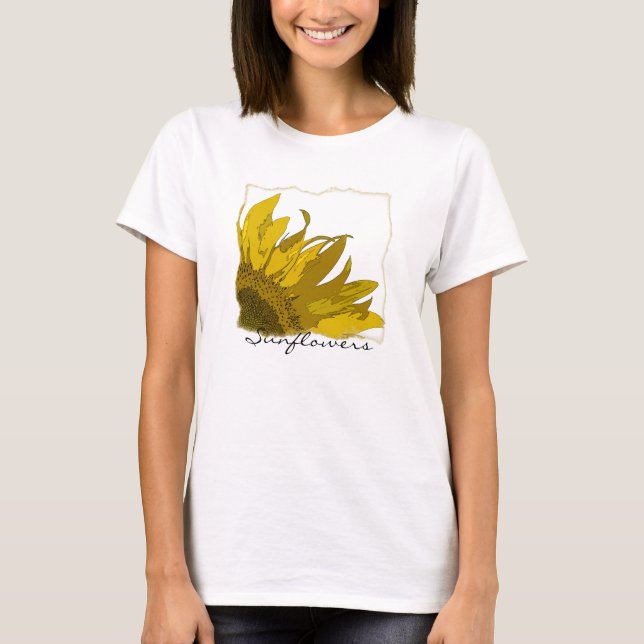 Yellow Sunflower Corner  T-Shirt (Front)
