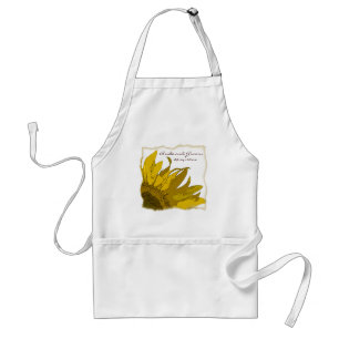 Yellow Sunflower Corner Wedding Standard Apron
