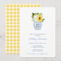 Yellow Sunflower Country Kitchen Baby Shower Party