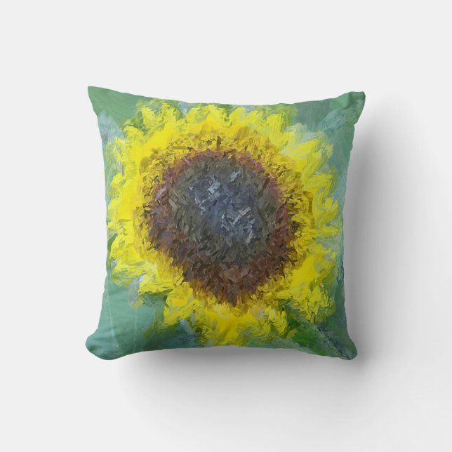Yellow Sunflower Cushion (Front)