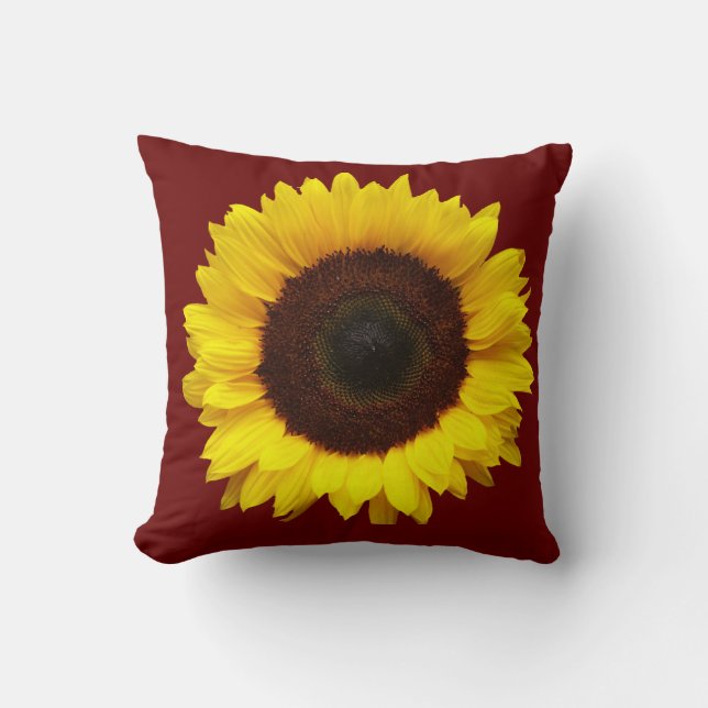Yellow Sunflower Cushion (Front)