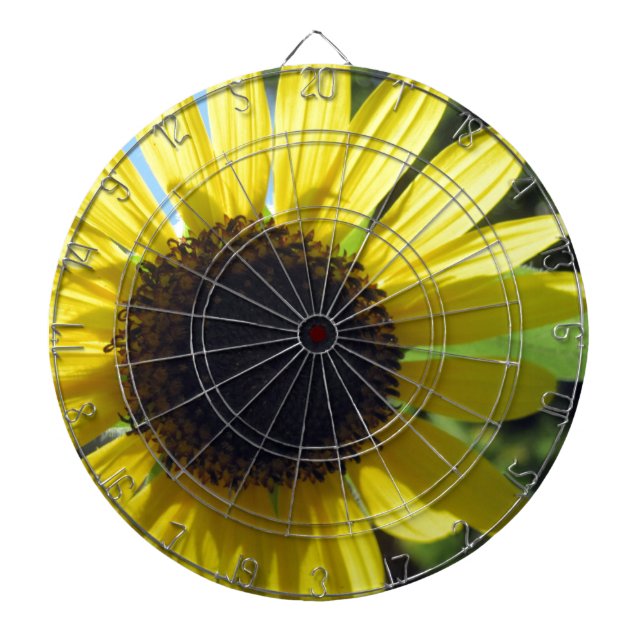 Yellow Sunflower Dartboard (Front)