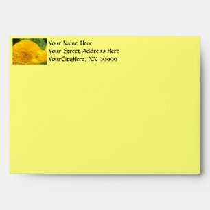 Yellow Sunflower Designer Envelopes Coloured