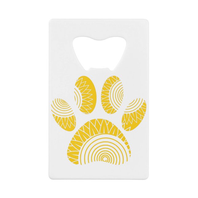 Yellow Sunflower Dog Paw Print (Front)