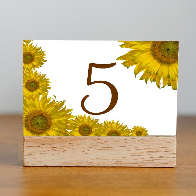 Yellow Sunflower Edge Table Numbers (Creator Uploaded)