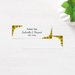 Yellow Sunflower Edge Wedding Favour Tags