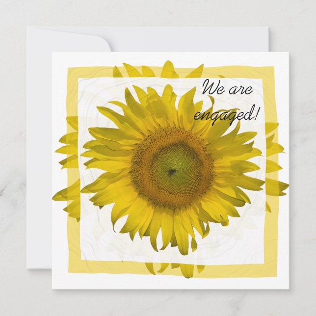 Yellow Sunflower Engagement Party Invitation (Front)