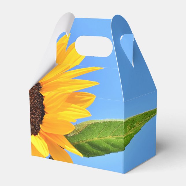 Yellow Sunflower Favour or Gift Boxes (Front Side)