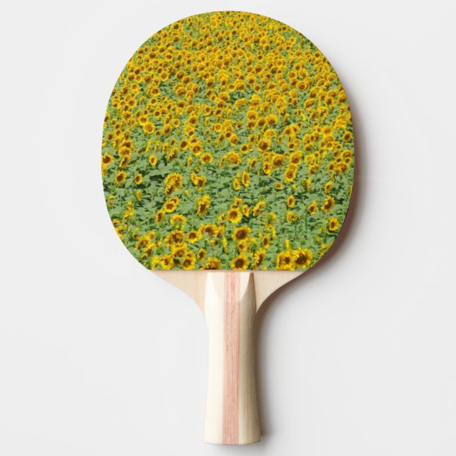 Yellow Sunflower Field Ping Pong Paddle (Front)