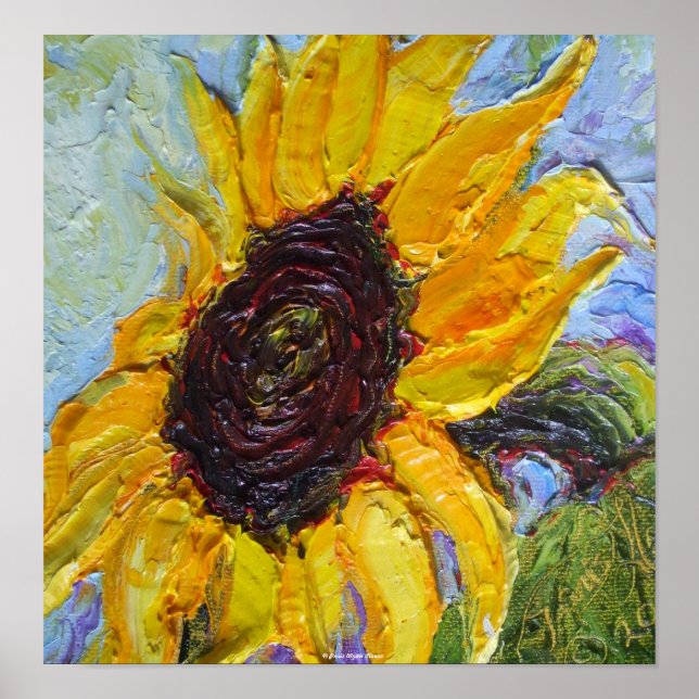 Yellow Sunflower Fine Art Poster (Front)