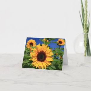 Yellow Sunflower Floral Blank Notecard
