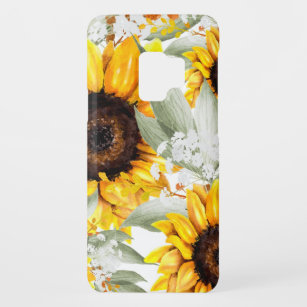 Yellow Sunflower Floral Rustic Fall Flower Case-Mate Samsung Galaxy S9 Case