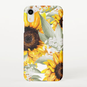 Yellow Sunflower Floral Rustic Fall Flower iPhone Case