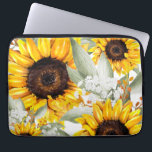 Yellow Sunflower Floral Rustic Fall Flower Laptop Sleeve<br><div class="desc">This is an awesome design for anyone who loves sunflowers. I can design any product you’d like so please message me if you are looking for other items. *Please note I am just a designer and don't control Zazzle shipping and manufacturing. For any questions pertaining to these, please contact Zazzle...</div>