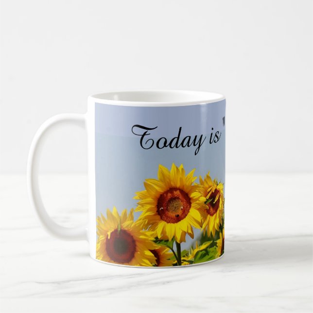 Yellow Sunflower Garden Expression Coffee Mug (Left)