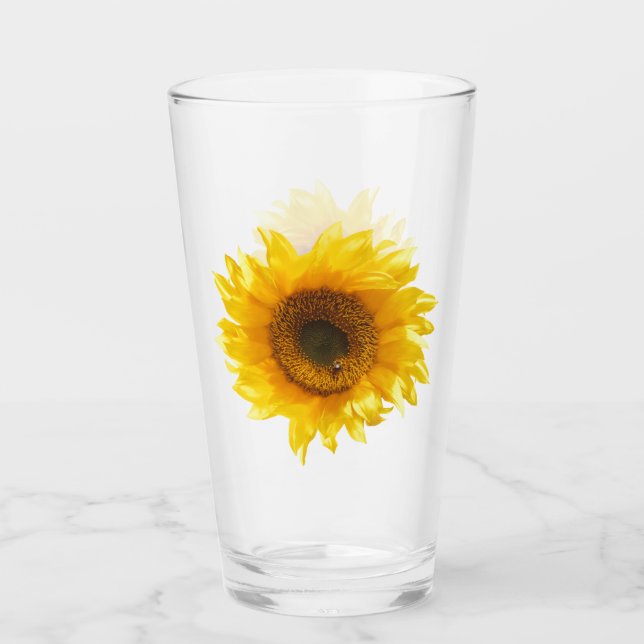 yellow sunflower glass (Front)