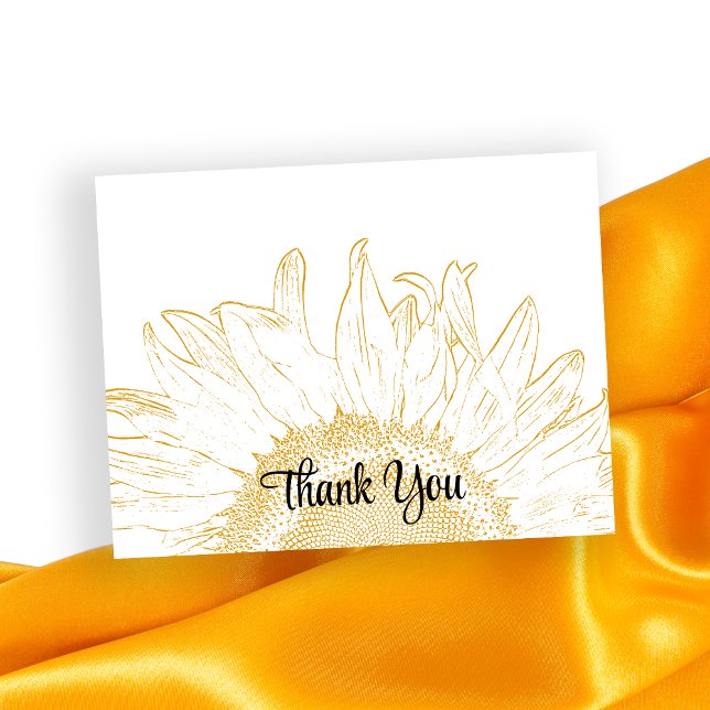 Yellow Sunflower Graphic Thank You Postcard (Creator Uploaded)