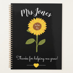 Yellow sunflower helping me grow planner