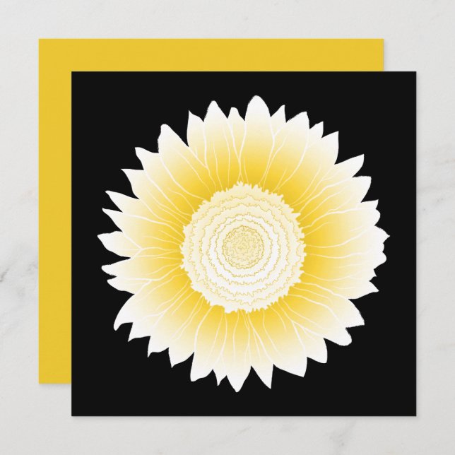 yellow sunflower invitation (Front/Back)