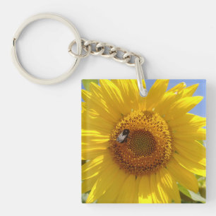 Yellow Sunflower Key Ring