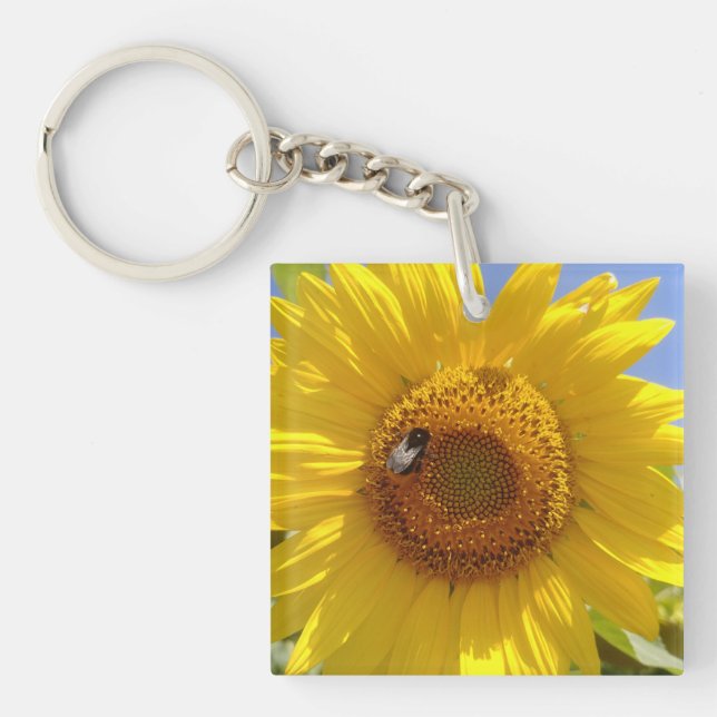 Yellow Sunflower Key Ring (Front)