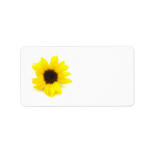Yellow Sunflower Label