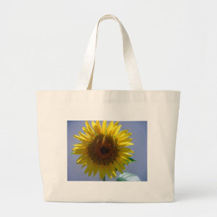 Yellow Sunflower Large Tote Bag