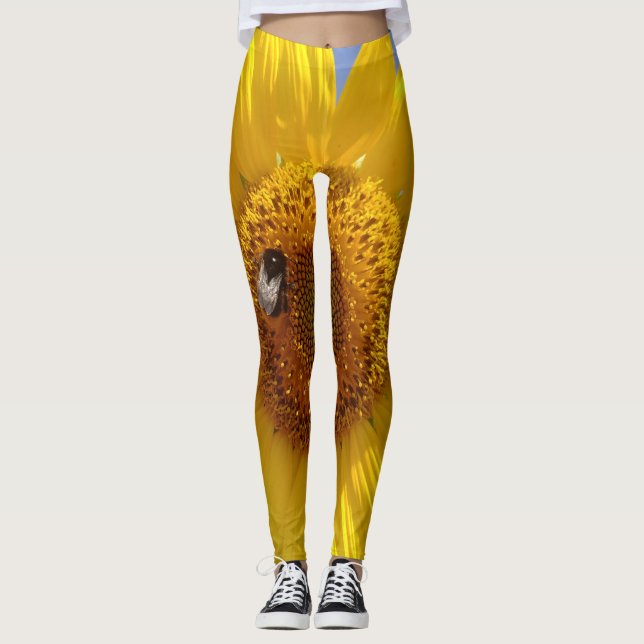 Yellow Sunflower Leggings (Front)