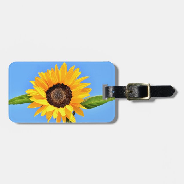 Yellow Sunflower Luggage Tag (Front Horizontal)