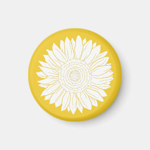 yellow sunflower magnet